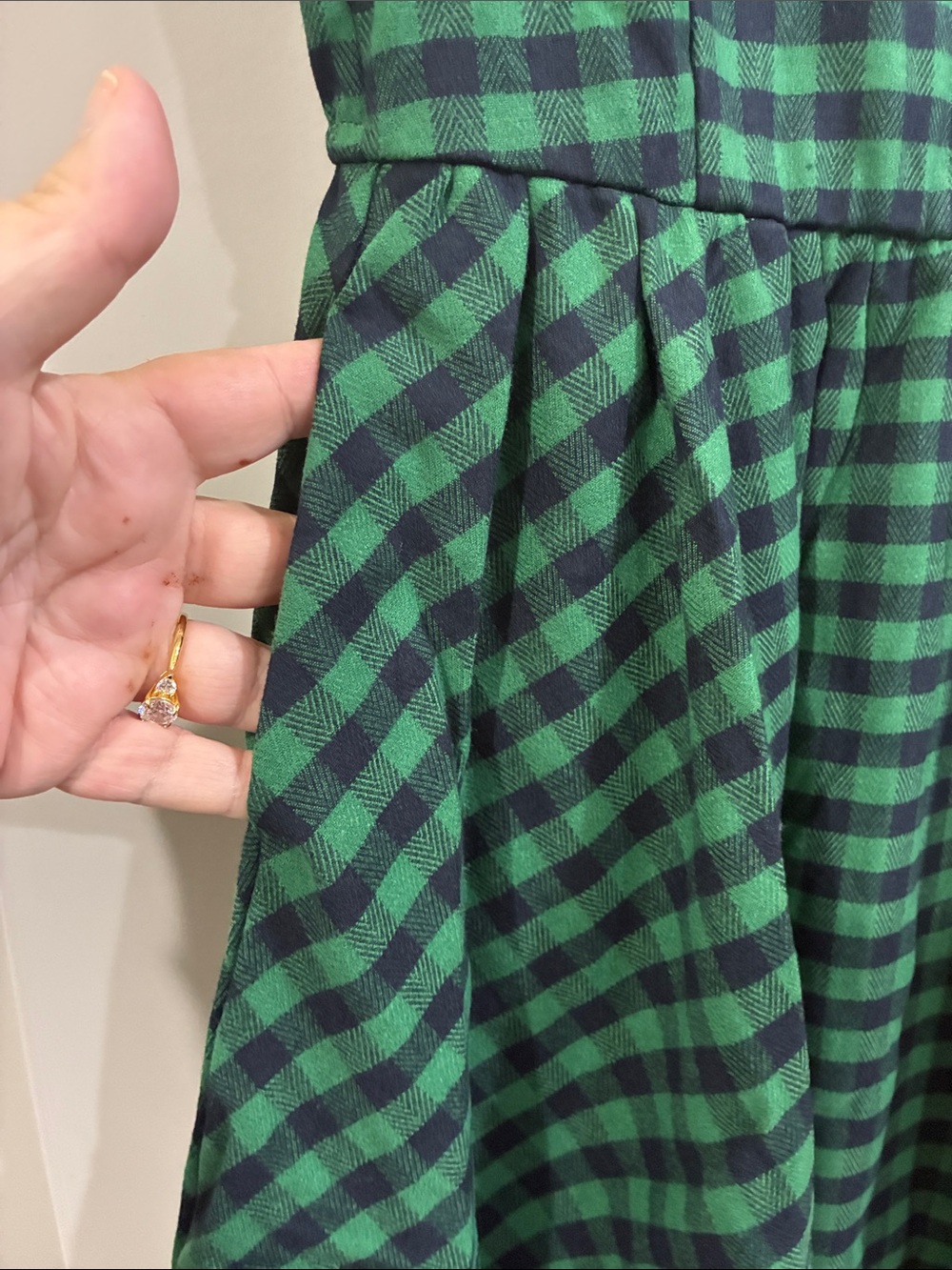 Tulip B NWT Green Gingham Short-Sleeve Fit & Flare Dress - Picture 9 of 11